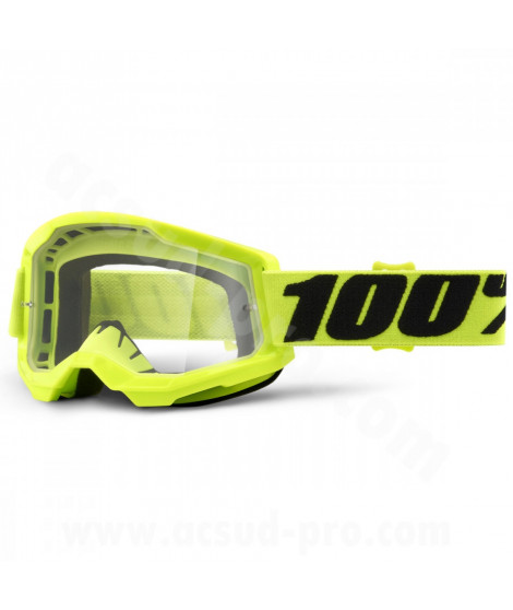 MASQUE/LUNETTES CROSS 100%  STRATA 2 YELLOW CLEAR LENS