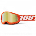 MASQUE/LUNETTES CROSS 100%  STRATA ENFANT ORANGE MIRROR GOLD LENS