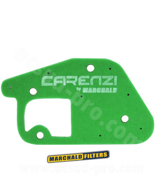 MOUSSE DE FILTRE A AIR DOUBLE DENSITE CARENZI ADAPT. YAMAHA BOOSTER / BWS / STUNT (OEM : 3VLE44510100)