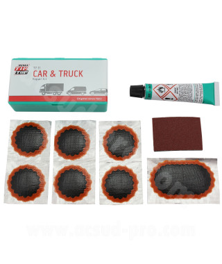 NECESSAIRE REPARATION TIP TOP TT11 (BOITE) - (RUSTINES + TUBE DISSOLUTION )