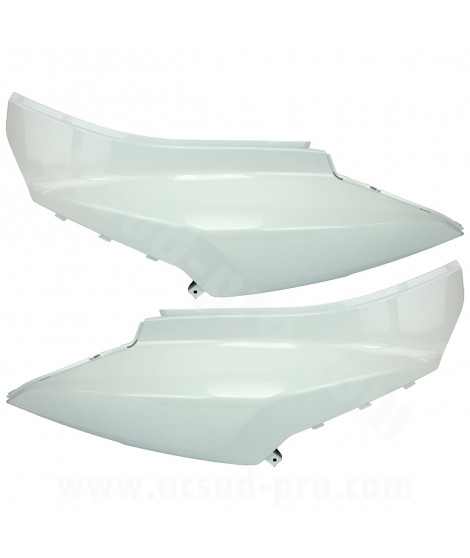 PAIRE COQUES / CARENAGES ARRIERE ADAPT. SYM ORBIT 2  BLANC 50 / 125cc 2T ET 4T 2010-2014 (OEM: 83500-AAA-0001 / 83600-AAA-0001)