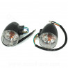 PAIRE DE CLIGNOTANT ARRIERE ADAPT. SYM ORBIT 2 50 -125cc 2T ET 4T 2010-2014 NOIR  (OEM : 33600-ABA-0000 / 33650-ABA-0000)*