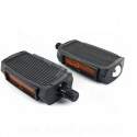 PAIRE DE PEDALE CYCLO MONOBLOC NOIR MBK 51 / 103 / CIAO