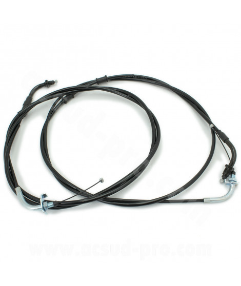 PAIRE DE TRANSMISSION GAZ COMPLETE (ALLER+RETOUR) SCOOTER ADAPT. HONDA FORZA  20142019 (OEM : 17920-K40-F01+17910-K40-F01)