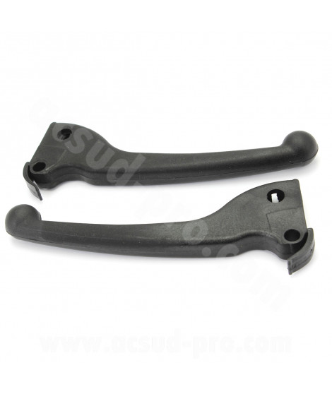 PAIRE LEVIER FREIN CYCLO NOIR ADAPT. TYPE ORIGINE PGT 103 SP / MVL / VOGUE PLASTIQUE (DROIT OU GAUCHE)