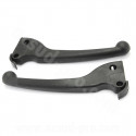 PAIRE LEVIER FREIN CYCLO NOIR ADAPT. TYPE ORIGINE PGT 103 SP / MVL / VOGUE PLASTIQUE (DROIT OU GAUCHE)