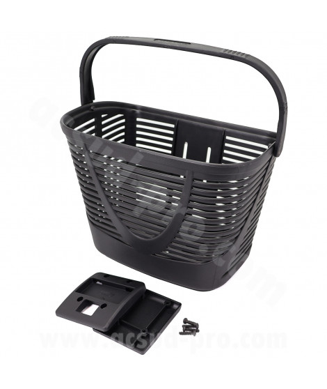 PANIER AVANT PLASTIQUE KLICKFIX LAMELLO MINI 12L NOIR (32x24x22cm)