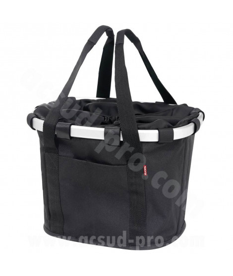 PANIER AVANT TISSU KLICKFIX BIKEBASKET NOIR (35X28X26cm)