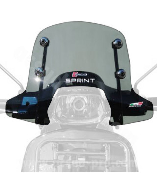 PARE BRISE SPORT FUME ADAPT. VESPA SPRINT 2014 (KIT MONTAGE CHROME)