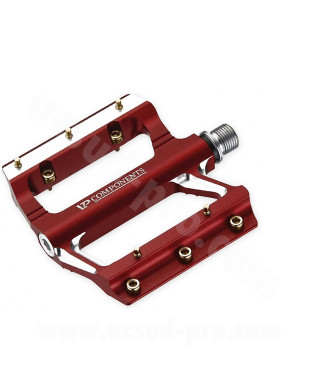 PEDALE VELO BMX/DH/FREERIDE PLATE VP-59 ROUGE (LA PAIRE)