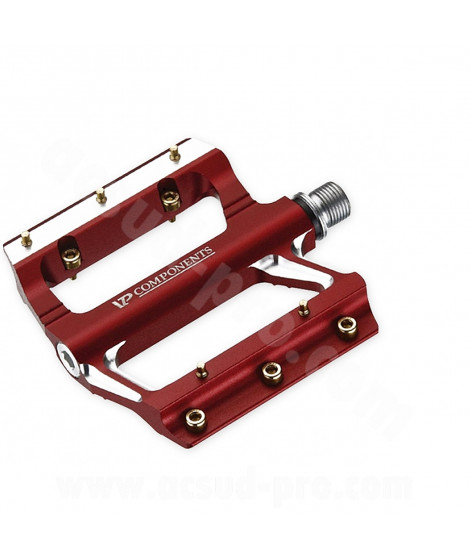PEDALE VELO BMX/DH/FREERIDE PLATE VP-59 ROUGE (LA PAIRE)