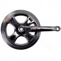 PEDALIER MONO PLATEAU 44 DENTS 170mm ACIER NOIR