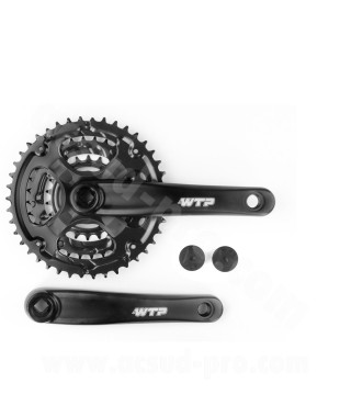 PEDALIER VTT-CITY WTP 22/32/42 7/8V. 170mm ALU NOIR