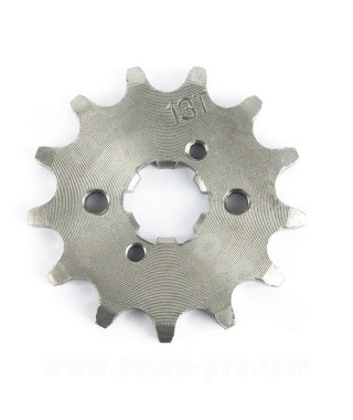 PIGNON SORTIE BOITE MOTO ADAPT. DERBI 13 DENTS 420 DERBI SENDA 50 EURO 2 + EURO 3 / DRD / GPR / GILERA 50 SMT / RCR