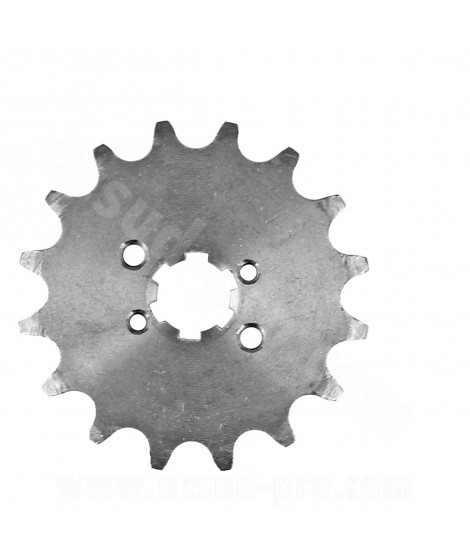 PIGNON SORTIE BOITE MOTO ADAPT. DERBI 16 DENTS 420 DERBI SENDA 50 EURO 2 + EURO 3 / DRD / GPR / GILERA 50 SMT / RCR