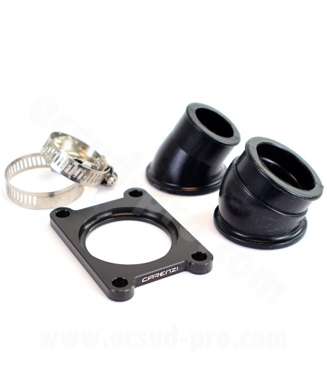 PIPE ADMISSION RACING ORIENTABLE 360° CARENZI 24-32MM MOTEUR DERBI SENDA EURO2 / EURO3 / EURO4