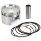 PISTON SCOOTER TNT ADAPT. PIAGGIO 50CC 4TPS ZIP / FLY / LIBERTY / VESPA ET4  D49 (MOTEUR 2 SOUPAPES) pour cylindre 80cc