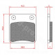 PLAQUETTE DE FREIN MAXISCOOTER BRENTA ADAPT. DAELIM 50-125CC / MASH / PEUGEOT VIVACITY (HOMOLOGUEE ECE R90) BR3083