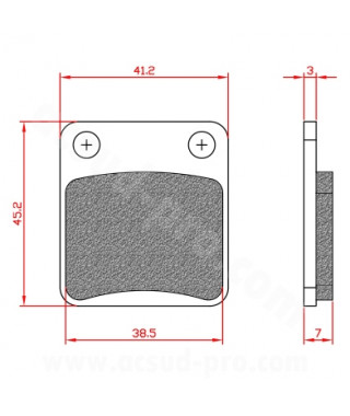 PLAQUETTE DE FREIN MAXISCOOTER BRENTA ADAPT. DAELIM 50-125CC / MASH / PEUGEOT VIVACITY (HOMOLOGUEE ECE R90) BR3083