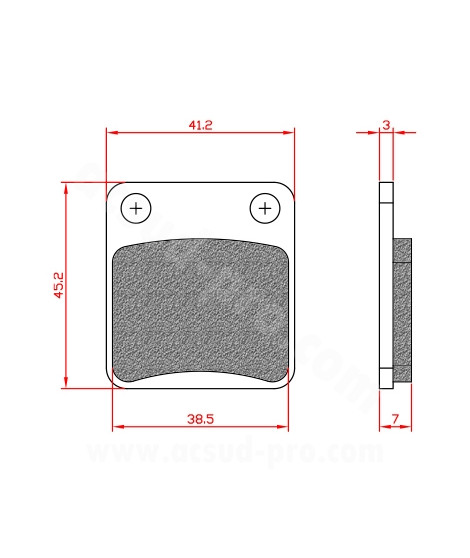 PLAQUETTE DE FREIN MAXISCOOTER BRENTA ADAPT. DAELIM 50-125CC / MASH / PEUGEOT VIVACITY (HOMOLOGUEE ECE R90) BR3083