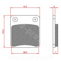 PLAQUETTE DE FREIN MAXISCOOTER BRENTA ADAPT. DAELIM 50-125CC / MASH / PEUGEOT VIVACITY (HOMOLOGUEE ECE R90) BR3083