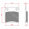 PLAQUETTE DE FREIN MAXISCOOTER BRENTA ADAPT. DAELIM 50-125CC / MASH / PEUGEOT VIVACITY (HOMOLOGUEE ECE R90) BR3083