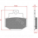 PLAQUETTE DE FREIN MAXISCOOTER BRENTA ADAPT. GILERA RUNNER 125CC / PIAGGIO GTS 12-300CC ARRIERE  (HOMOLOGUEE ECE R90) BR3024