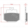 PLAQUETTE DE FREIN MAXISCOOTER BRENTA ADAPT. GILERA RUNNER 125CC / PIAGGIO GTS 12-300CC ARRIERE  (HOMOLOGUEE ECE R90) BR3024