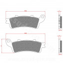 PLAQUETTE DE FREIN MAXISCOOTER BRENTA ADAPT. HONDA PANTHEON 125-150CC 1998-2006 AVANT (HOMOLOGUEE ECE R90) BR3023
