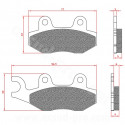 PLAQUETTE DE FREIN MAXISCOOTER BRENTA ADAPT. KYMCO AGILITY 50-125CC / TGB / KEEWAY (HOMOLOGUEE ECE R90) BR3070