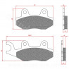 PLAQUETTE DE FREIN MAXISCOOTER BRENTA ADAPT. KYMCO AGILITY 50-125CC / TGB / KEEWAY (HOMOLOGUEE ECE R90) BR3070