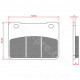PLAQUETTE DE FREIN MAXISCOOTER BRENTA ADAPT. SYM 400-600 MAXSYM 2011. 500 MAXSYM 2020 AVANT  (HOMOLOGUEE ECE R90) BR3174