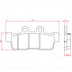 PLAQUETTE DE FREIN MAXISCOOTER BRENTA ADAPT. YAMAHA CYGNUS 125CC 2010  AV  (HOMOLOGUEE ECE R90) BR3153