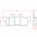 PLAQUETTE DE FREIN MAXISCOOTER BRENTA ADAPT. YAMAHA CYGNUS 125CC 2010  AV  (HOMOLOGUEE ECE R90) BR3153