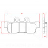 PLAQUETTE DE FREIN MAXISCOOTER BRENTA ADAPT. YAMAHA CYGNUS 125CC 2010  AV  (HOMOLOGUEE ECE R90) BR3153