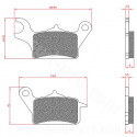 PLAQUETTE DE FREIN MAXISCOOTER BRENTA ADAPT. YAMAHA TRICITY 125-300CC AVANT DROIT (HOMOLOGUEE ECE R90) BR3179