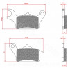 PLAQUETTE DE FREIN MAXISCOOTER BRENTA ADAPT. YAMAHA TRICITY 125-300CC AVANT DROIT (HOMOLOGUEE ECE R90) BR3179