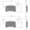 PLAQUETTE DE FREIN MAXISCOOTER BRENTA ADAPT. YAMAHA TRICITY 125-300CC  AVANT GAUCHE (HOMOLOGUEE ECE R90) BR3178