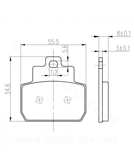 PLAQUETTE DE FREIN MAXISCOOTER RB MAX ADAPT. PIAGGIO X8 / MP3 / XEVO 125CC 2006-10  ARRIERE / GILERA FUECO 500 2008-17