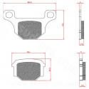 PLAQUETTE DE FREIN MOTO BRENTA ADAPT. RIEJU MRT 50 PRO / GPR 125cc / RS4 / RS3 / XR7 (HOMOLOGUEE ECE R90) BR3187