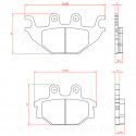 PLAQUETTE DE FREIN MOTO BRENTA ADAPT. YAMAHA 125 YZF-R125 2008 AR. 125 MT-125 2015 AR / XSR 125CC  (HOMOLOGUEE ECE R90) BR3133