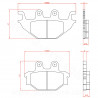 PLAQUETTE DE FREIN MOTO BRENTA ADAPT. YAMAHA 125 YZF-R125 2008 AR. 125 MT-125 2015 AR / XSR 125CC  (HOMOLOGUEE ECE R90) BR3133