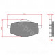 PLAQUETTE DE FREIN MOTO BRENTA ADAPT. YAMAHA XPOWER / TZR50 / DT / YBR 125cc ARRIERE (HOMOLOGUEE ECE R90) BR3085