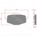 PLAQUETTE DE FREIN MOTO BRENTA ADAPT. YAMAHA XPOWER / TZR50 / DT / YBR 125cc ARRIERE (HOMOLOGUEE ECE R90) BR3085