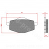 PLAQUETTE DE FREIN MOTO BRENTA ADAPT. YAMAHA XPOWER / TZR50 / DT / YBR 125cc ARRIERE (HOMOLOGUEE ECE R90) BR3085