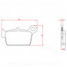 PLAQUETTE DE FREIN MOTO BRENTA BETA 50RR ARRIERE 2021  / BETA 125RR / BETA URBAN  ARRIERE (HOMOLOGUEE ECE R90) BR3125