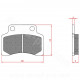 PLAQUETTE DE FREIN SCOOT BRENTA ADAPT. TNT MOTOR / CPI / GY6 2T / KEEWAY / GENERIC / PEUGEOT (HOMOLOGUEE ECE R90) BR3205