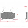 PLAQUETTE DE FREIN SCOOT BRENTA ADAPT. TNT MOTOR / CPI / GY6 2T / KEEWAY / GENERIC / PEUGEOT (HOMOLOGUEE ECE R90) BR3205