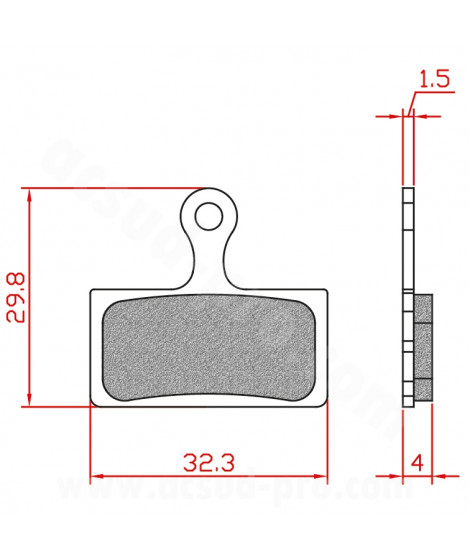 PLAQUETTE DE FREIN VELO BRENTA E-BIKE/ SEMI METAL COMPATIBLE SHIMANO XT M8000/M785 - XTR M9000/M9020/M985 SLX M7000/M666/M675