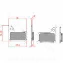 PLAQUETTE DE FREIN VELO BRENTA E-BIKE/ SEMI METAL COMPATIBLE SRAM FORCE. RED. RIVAL. APEX HRD ET ULTIMATE